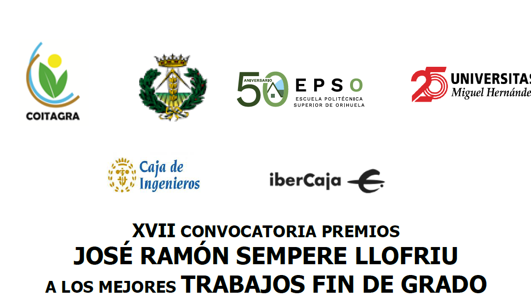 El Colegio Oficial de Ingenieros Técnicos Agrícolas de Alicante convoca los Premios al Mejor TFG del Grado en Ingeniería Agroalimentaria y Agroambiental