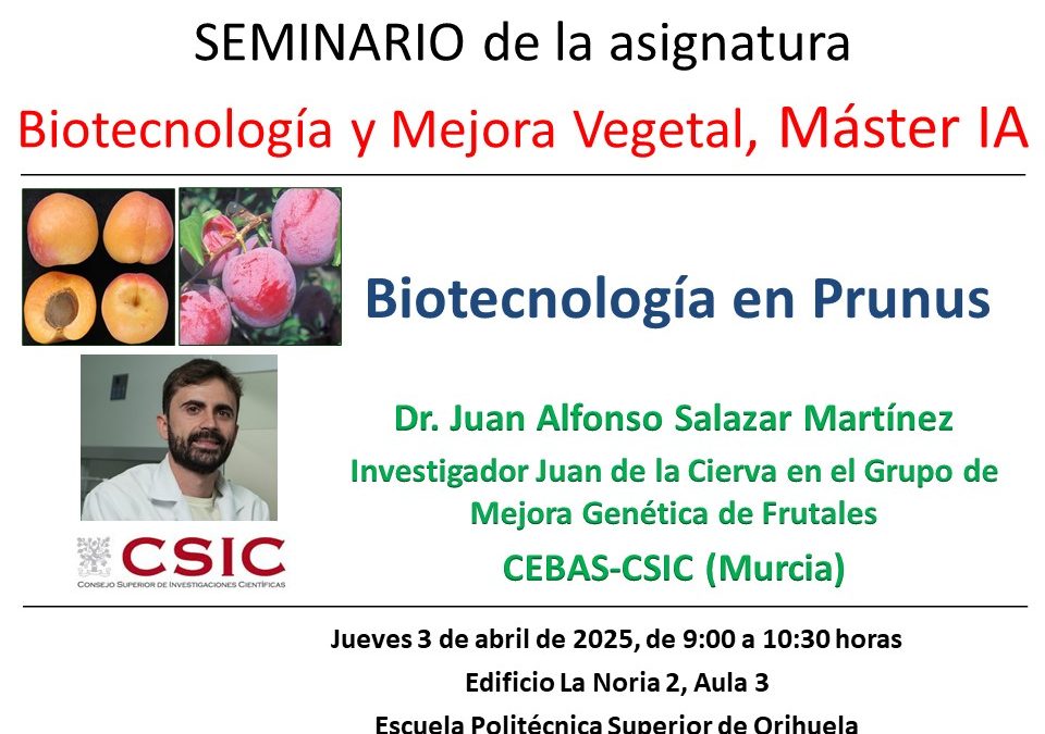 Seminario «Biotecnología en Prunus»